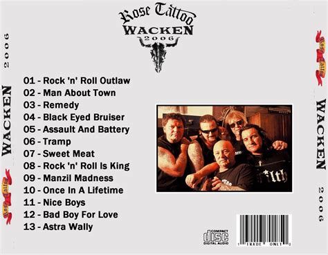 Thirty days in the county jail let me out and i just wanted to wail some fool tried to hold me down. MUSIC ART VCL: Rose Tattoo - Live Wacken 2006