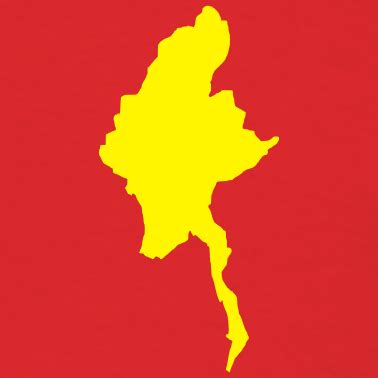 Map of myanmar with the provinces, colored in red. ရာစုသစ္ျမစ္က်ဥ္းေဟာင္းရဲ႕ျပခန္း