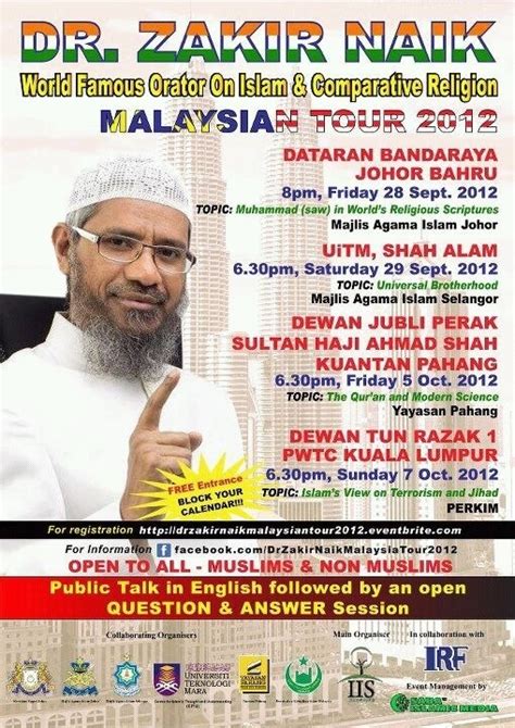 Dr zakir naik menjawab : School Of Tots: Dr Zakir Naik Tour of Malaysia 2012