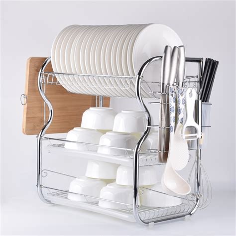 Check spelling or type a new query. 2/3 Layer Tier Stainless Steel Dish Drainer Cutlery Holder ...