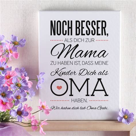 Für mama nur das beste! Leinwand für Oma´s zum Muttertag 30 x 40 cm mit tollem ...