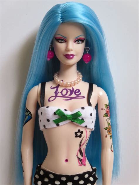 Check out our barbie blue hair selection for the very best in unique or custom, handmade pieces from our dolls shops. 193 best images about DOLLS with Tattoos on Pinterest