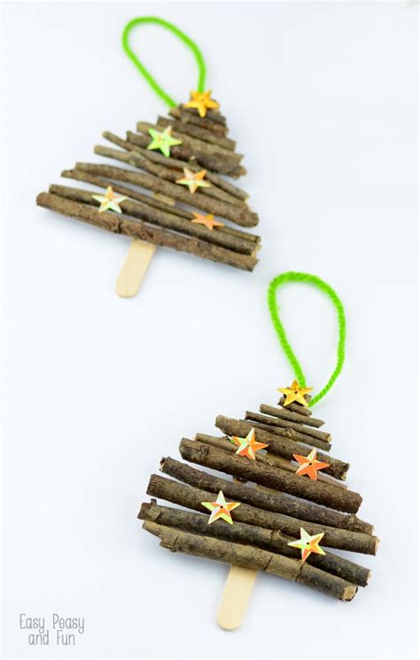 To make your own popsicle stick christmas tree craft, you'll need a few simple craft supplies. Popsicle Stick and Twigs Christmas Tree Ornaments - Easy ...