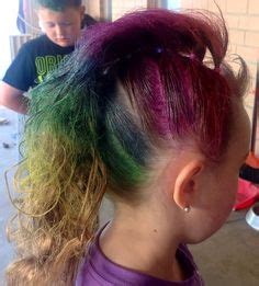 Ask the hairdresser for a layered bob cut. Little girl rock star Mohawk so easy :) | Kids rockstar ...