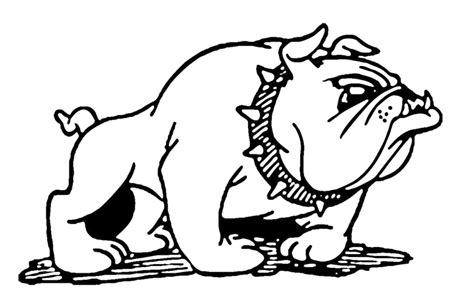 Cancella le linee dello schizzo che non servono più. Stampa disegno di Bulldog da colorare