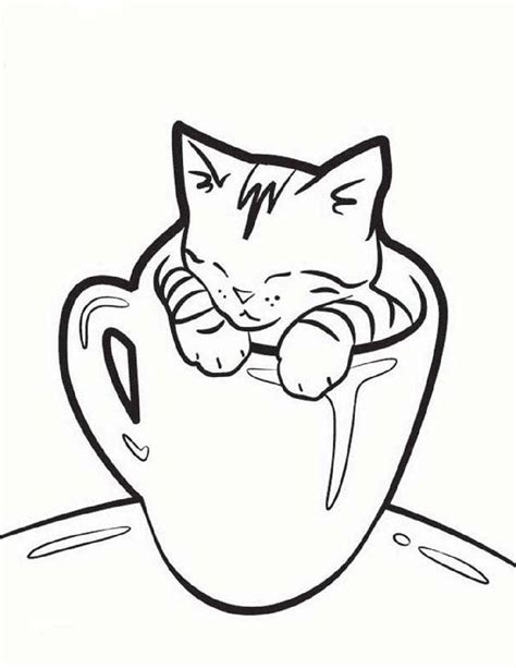 How many of these have you played? Kitten Coloring Pages Free | Simple cat drawing, Cat ...