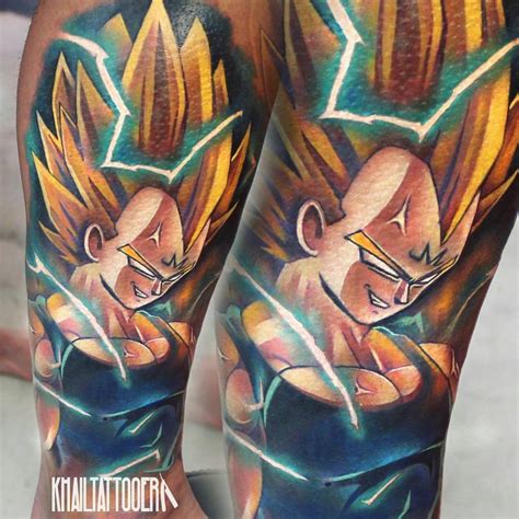 Dragon ball z dragon ball image blue dragon naruto and sasuke kid vegeta goku vs deadpool desenho tattoo superhero. videogametatts — Amazing Majin Vegeta tattoo by ...