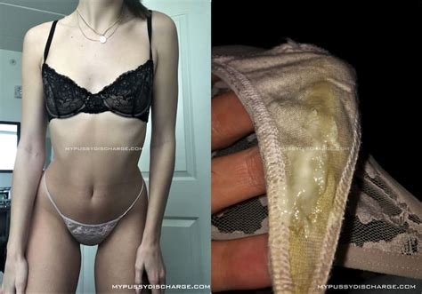Vibrator, orgasm, and vaginal discharge. Skinny babe shows her creamy grool on dirty panty | My ...