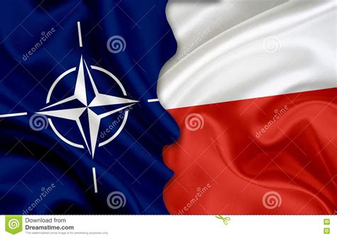Zur nato gehören folgende 30 länder: Flagge Von NATO Und Flagge Von Polen Stock Abbildung ...