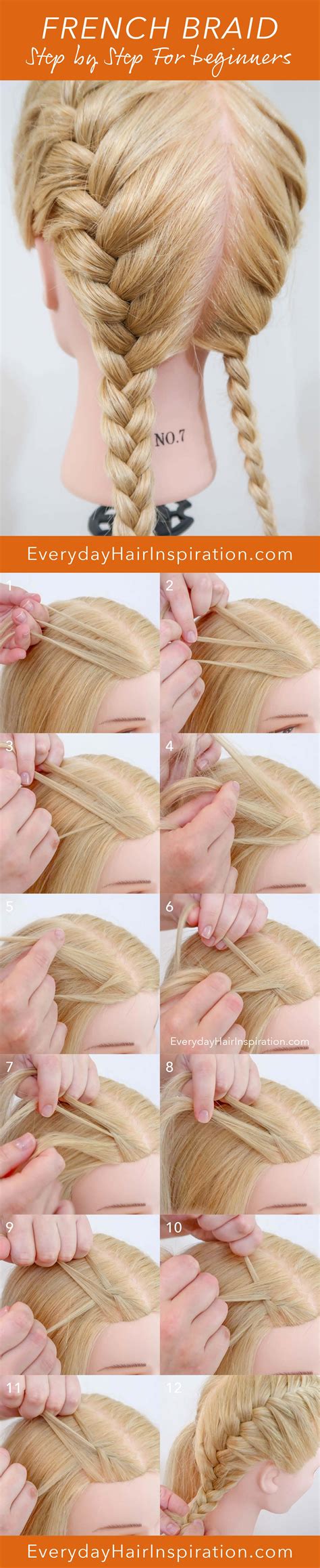 What better way to keep our hair out of our (uh, extremely radiant faces) than with a french braid? French Braid For Beginners - Everyday Hair inspiration - FRENCH BRAIDS