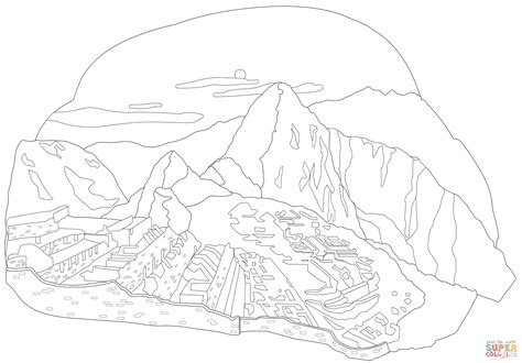 Printable machu picchu coloring page. Machu Picchu coloring page | Free Printable Coloring Pages