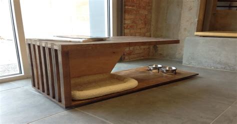 Dogs have long been part of our families and have lived indoors for quite some time. Dog house/coffee table designed and built by architecture ...