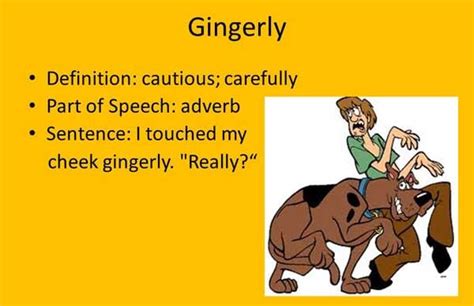 In a delicate and cautious manner. Gingerly Meaning Gingerly Etymology Gingerly Synonyms ...