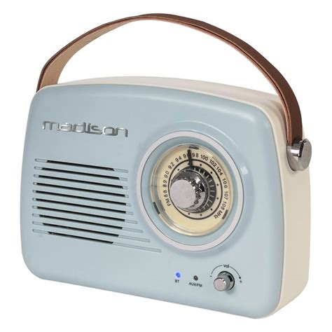 Madison Portable Nostalgia Retro Radio Bluetooth FM Battery 30W