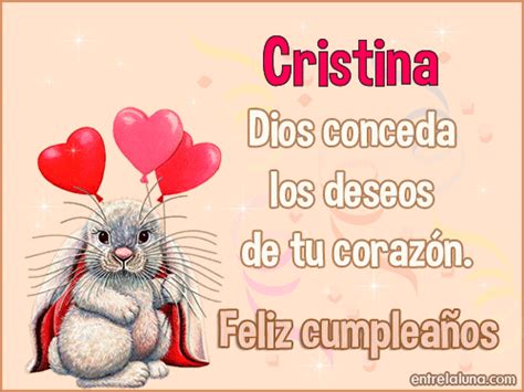 Una versión original de una canción de cumpleaños que puedes, bajar, publicar en facebook o enviar en un correo o como un enlace de cumpleaños. Feliz Cumpleaños Amiga Cristina | Gif de Cumpleaños