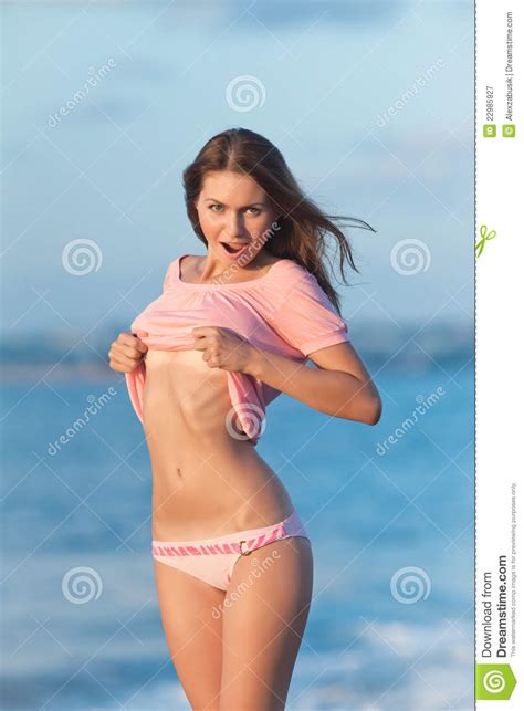 It's getting hot in here, so. Girl At The Sea Royalty Free Stock Photography - Image ...