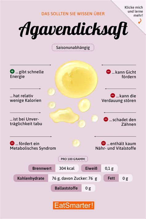 Acht jahre dauert es, bis die mexikanische agavenpflanze ausreichend gewachsen ist, um ihr ein paar monate lang täglich etwas von ihrem süßen saft abzapfen zu können. Agavendicksaft | Agavendicksaft, Nahrungsinformationen ...