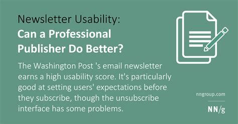 Discover book depository's huge selection of washington post books online. Newsletter Usability: Can a Professional Publisher Do Better?