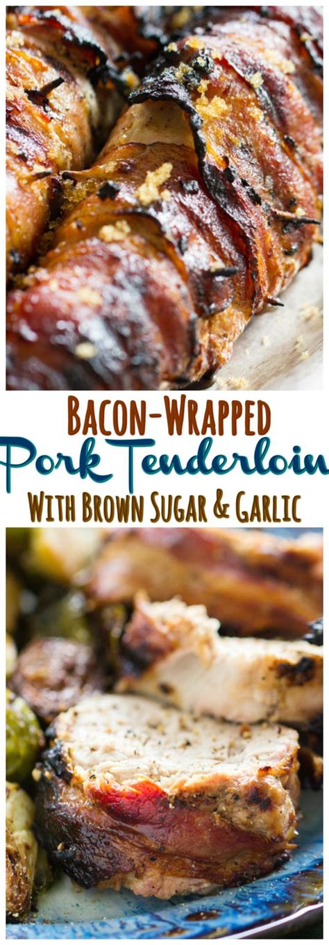 How to grill pork tenderloin. Bacon-Wrapped Pork Tenderloin recipe image thegoldlininggirl.com pin 1 | Pork tenderloin recipes ...