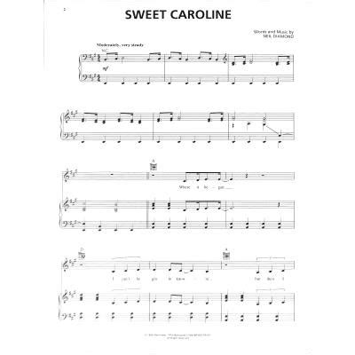 It was arranged by charles calello, and recorded at american sound studio in memphis, tennessee. Sweet Caroline - Notenbuch.de