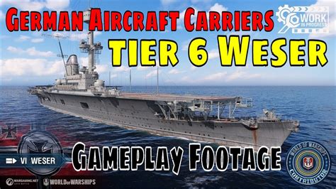 German Aircraft Carriers Weser World of Warships Wows CV Line Gameplay - YouTube