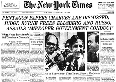 Published at a time when support for us involvement in the vietnam war was rapidly eroding, the pentagon papers confirmed many people's suspicions about the active role the us. Case Dismissed:Judge Matthew Byrne's Ruling in the Trial ...