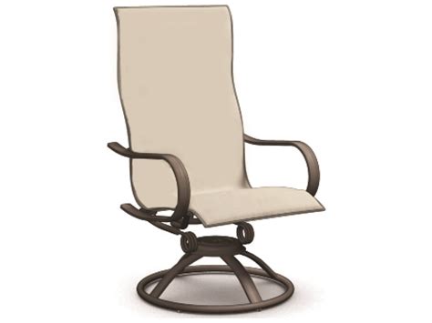 With a classic black metal frame and a white sling cloth, these chairs. Homecrest Holly Hill Sling Aluminum High Back Swivel Rocker Dining Arm Chair | HC2A900