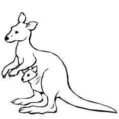 Download the kangaroo & its joey colouring pages. Kangaroo Coloring Page | Free download on ClipArtMag