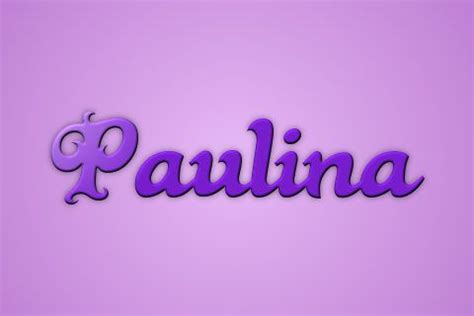 Es el diminutivo del nombre de paula, y significa mujer que es pequeña pero sin duda, se. Significado de Paulina | Significados de los nombres ...