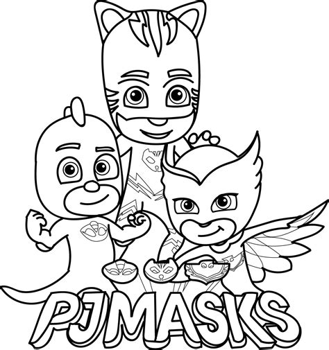 Witch mask outline hat 2. PJ Masks Coloring Pages - Best Coloring Pages For Kids