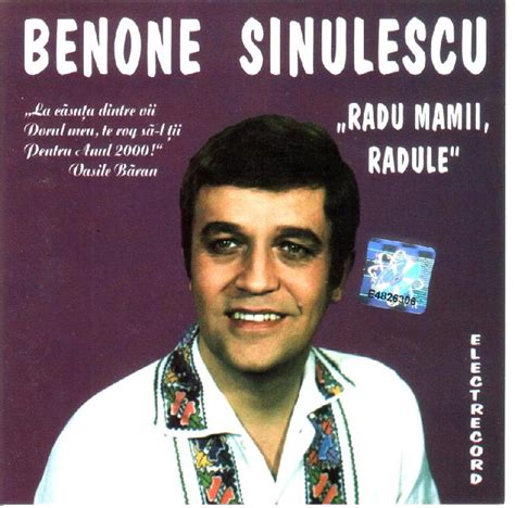 Benone sinulescu a venit aseara dorul. cd BENONE SINULESCU 1999 ROMANIAN | Hi-Fi.ru