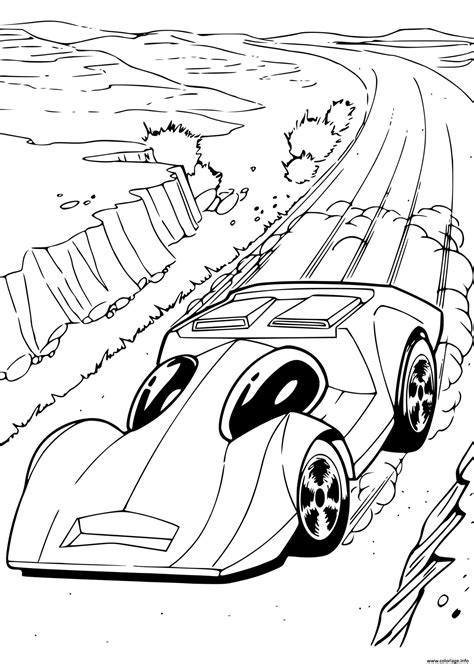 Les coloriages de hot wheels. Coloriage Hot Wheels Automobile voitures - JeColorie.com