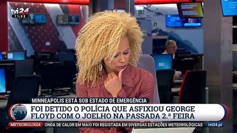 A jornalista fez uma enorme confusão entre duas pessoas. Conceição Queiroz chora em direto ao falar do caso George Floyd