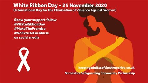 As americans get vaccinated over the next few months, it is important to continue to follow public health safety measures. white ribbon day 2020 - Shropshire Council Newsroom