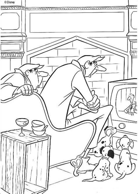 Scenes from the hit disney animated series remind young artists of good and injustice. Kids-n-fun.com | 77 coloring pages of 101 Dalmatians