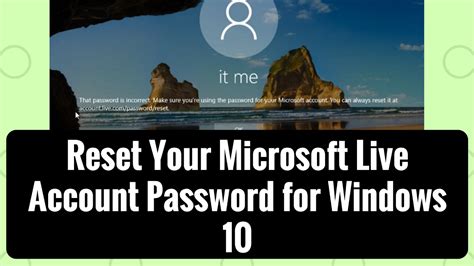 Reset Your Microsoft Live Account Password for Windows 10 ...