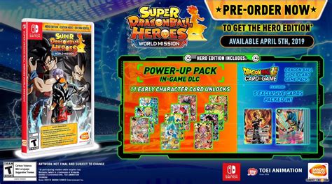It will adapt from the universe survival and prison planet arcs. Super Dragon Ball Heroes World Mission: Hero Edition ...
