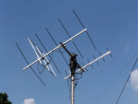 Ham radio antennas setup for the shack zero five antenna gp1040. Amsat satellite antennas replaced with Wimo X-Quads