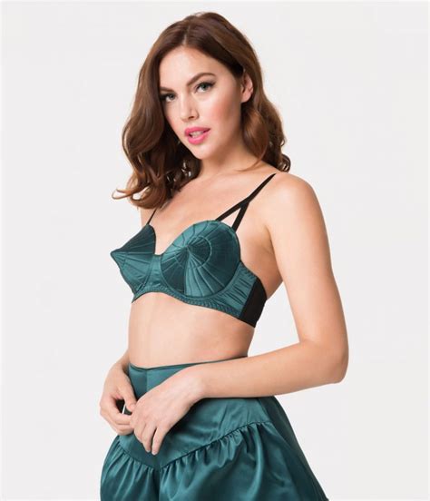 Teasing brunette with strappy stilettos a bra panties and stockings. Vintage Lingerie Guide: 1950s Underwear - The Costume Rag