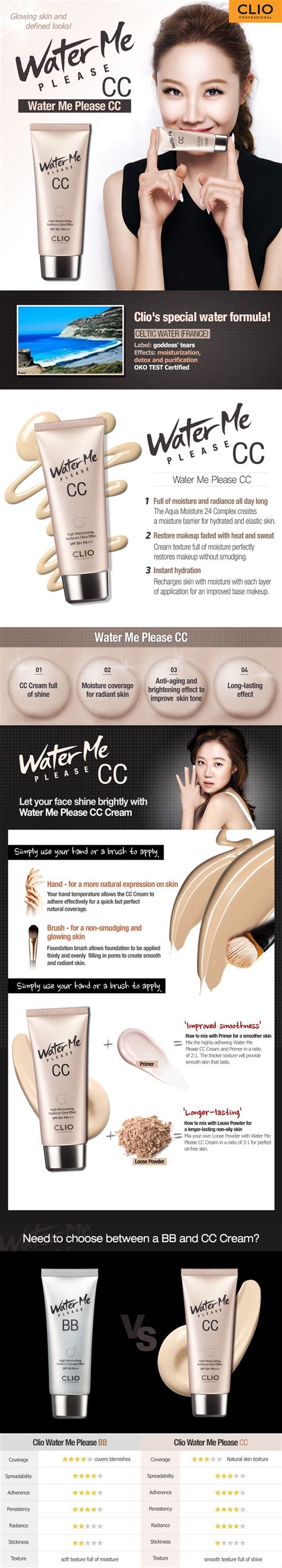 Clio Water Me Please CC Cream | Galaxy makeup, Korean ...