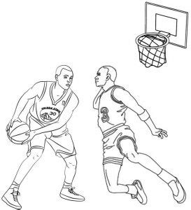 Stephen curry coloring page from nba category. Stephen Curry Coloring Page of Baskeball - Mitraland