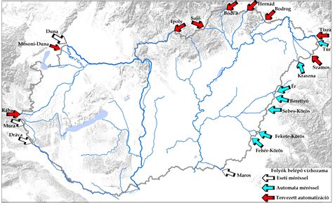 Árvízvédelmi figyeléshez a folyók gát/vízszintje megfelelő ikonnal vagy karakterrel a térképre meghatározott időközönként felvihető. Vízrajzi Térkép Magyar | Térkép 2020