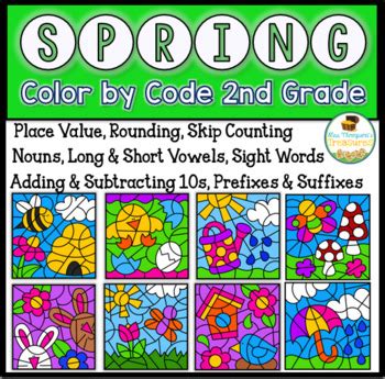 Juli party 4th of july party fourth of july crafts for kids 4th of july ideas july 4th wedding this spring coloring set includes 20 different coloring worksheets.these coloring pages can be used. Spring Coloring Pages Color By Code Second Grade by Mrs ...