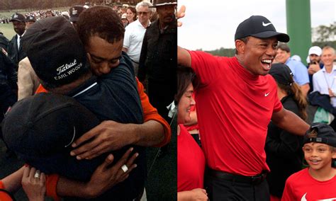 He's grown up a lot. Masters: Tiger Woods hugs son in same spot he hugged ...