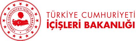 İçişleri bakanlığı logosu, 16 yıldız tarafından çevrelenmiş türkiye haritası ve içerisinde yerleştirilmiş türk bayrağı, haritanın hemen üzerinde yer alan mustafa kemal atatürk'ün silüetinden oluşuyor. T.C. İçişleri Bakanlığı