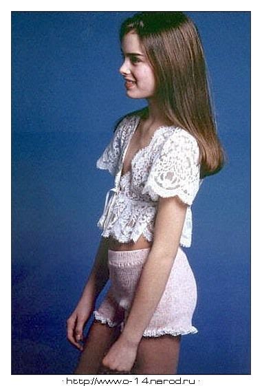 This was one of a series of photographs that brooke shields posed for at the age of ten for the photographer garry gross. Picture of Brooke Shields