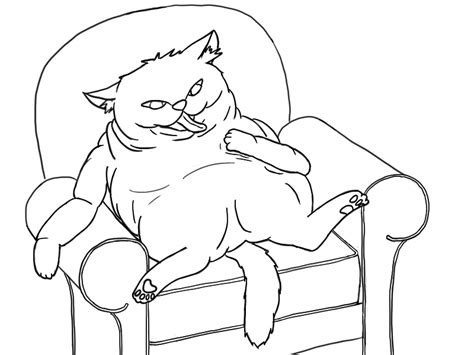 This picture is of fat cat smoking cigar. Fat Cat Printable Coloring Page : Printable Coloring Sheet ...
