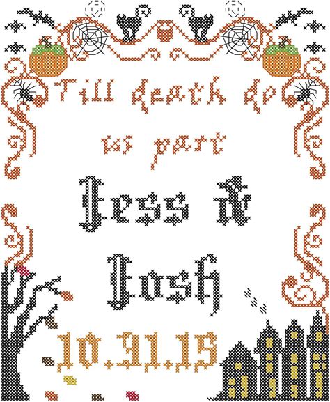 If you're new to the craft, though, you'll need to get a few basics down before you start shopping for a. Halloween Wedding Cross Stitch PDF Pattern Goth Wedding ...