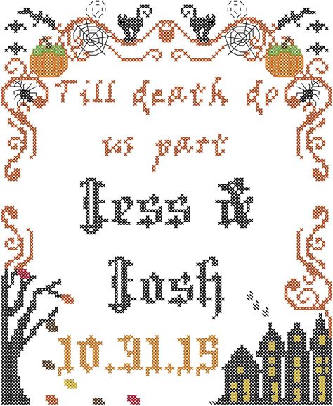 If you're new to the craft, though, you'll need to get a few basics down before you start shopping for a. Halloween Wedding Cross Stitch PDF Pattern Goth Wedding ...