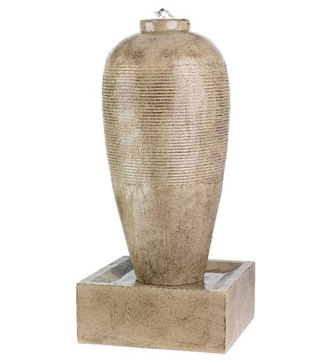 We have a large selection of jar fountain combinations. Beige Indoor/Outdoor Jar Fountain | Wind and Weather